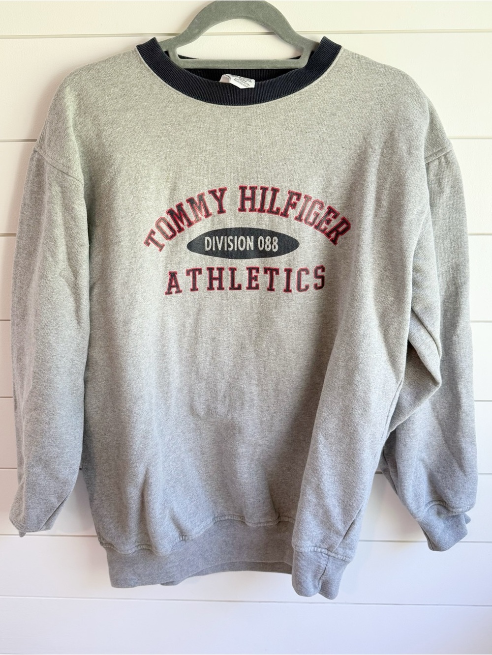 Vintage Tommy Hilfiger Gray Athletics Crewneck Sweatshirt xl